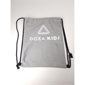 Gold Bond Gray Cinch‎ Sackpack Drawstring Backpack Sack Pack Gym Bag